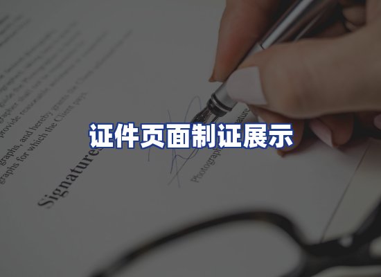 证件页面制证展示